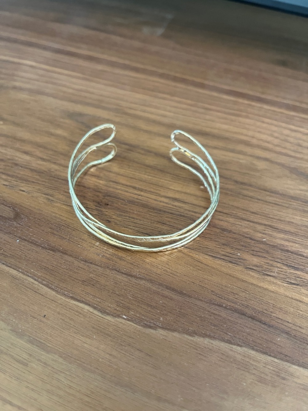 Gold Multi-Strand Open Cuff Bracelet - Women Jewelry